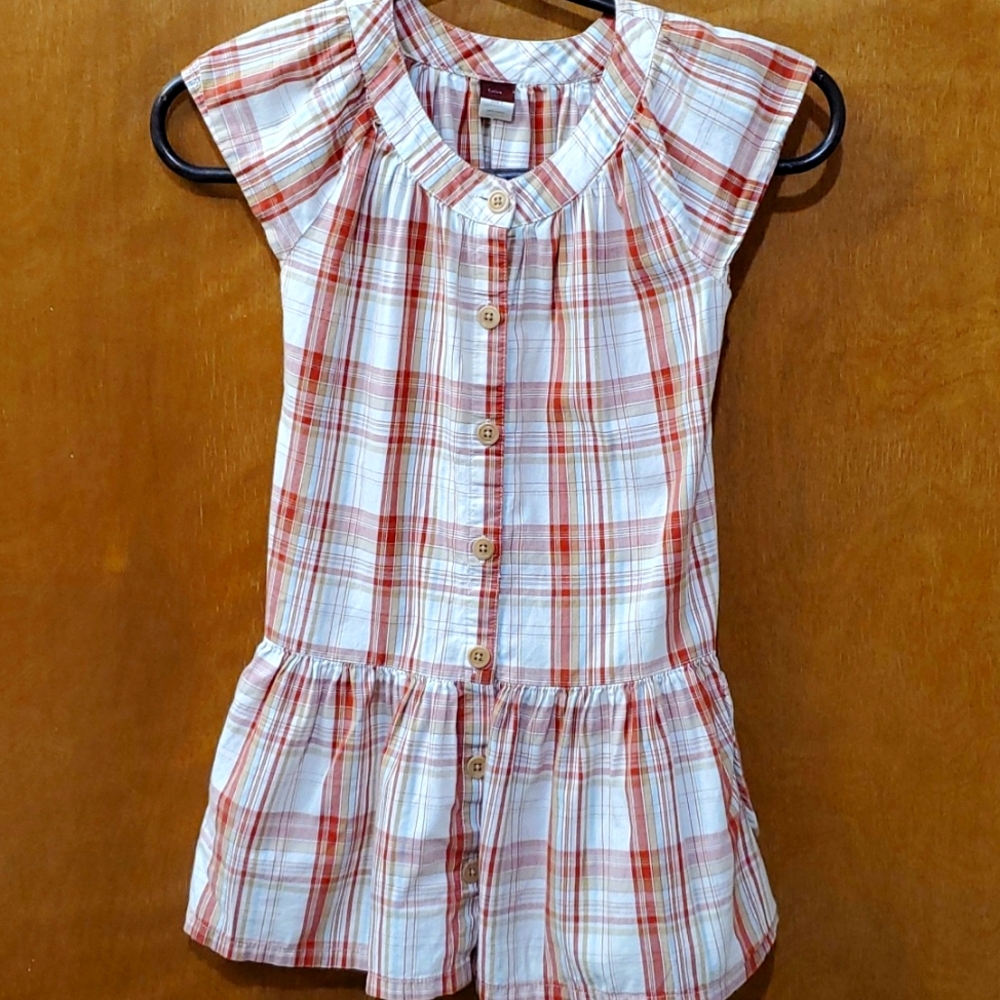 Tea Collection plaid dress with pockets